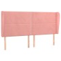 Cabecero con orejas de terciopelo rosa 163x23x118/128 cm de , Cabeceros y pies de cama - Ref: Foro24-3117875, Precio: 136,05 ...