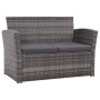 Set de muebles de jardín 4 pzas y cojines ratán sintético gris de vidaXL, Conjuntos de jardín - Ref: Foro24-44420, Precio: 33...