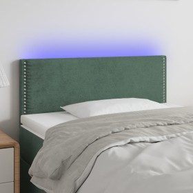 Dark green velvet LED headboard 90x5x78/88 cm by , Headboards and footboards - Ref: Foro24-3121511, Price: 48,98 €, Discount: %