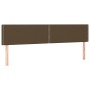 Headboard with LED in dark brown fabric 180x5x78/88 cm by , Headboards and footboards - Ref: Foro24-3121489, Price: 64,44 €, ...