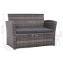 Set de muebles de jardín 4 pzas y cojines ratán sintético gris de vidaXL, Conjuntos de jardín - Ref: Foro24-44420, Precio: 33...