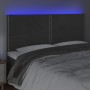 Cabecero con luces LED terciopelo gris oscuro 160x5x118/128 cm de , Cabeceros y pies de cama - Ref: Foro24-3122339, Precio: 1...