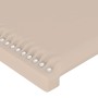 Kopfteil mit LED-Beleuchtung, Cappuccino-Kunstleder, 160 x 5 x 118/128 cm von , Kopf- und Fußteile - Ref: Foro24-3122385, Pre...