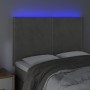 Headboard with LED lights light gray velvet 144x5x118/128 cm by , Headboards and footboards - Ref: Foro24-3122332, Price: 108...