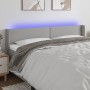 Light gray fabric headboard with LED 163x16x78/88 cm by , Headboards and footboards - Ref: Foro24-3123102, Price: 77,83 €, Di...