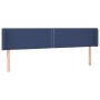 Blue fabric headboard with LED 183x16x78/88 cm by , Headboards and footboards - Ref: Foro24-3123116, Price: 80,78 €, Discount: %