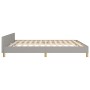 Bed frame with headboard light gray fabric 160x200 cm by , Beds and slatted bases - Ref: Foro24-3124984, Price: 215,61 €, Dis...