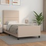 Cappuccino synthetic leather headboard bed frame 90x190 cm by , Beds and slatted bases - Ref: Foro24-3125487, Price: 161,74 €...