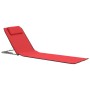 Estera de playa plegable 2 unidade acero y tela rojo de vidaXL, Tumbonas - Ref: Foro24-44329, Precio: 46,37 €, Descuento: %