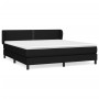 Cama box spring con colchón tela negro 180x200 cm de , Camas y somieres - Ref: Foro24-3126183, Precio: 536,72 €, Descuento: %