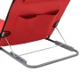 Estera de playa plegable 2 unidade acero y tela rojo de vidaXL, Tumbonas - Ref: Foro24-44329, Precio: 46,37 €, Descuento: %