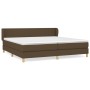 Cama box spring con colchón tela marrón oscuro 200x200 cm de , Camas y somieres - Ref: Foro24-3126672, Precio: 600,81 €, Desc...