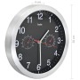 Reloj de pared de cuarzo higrómetro y termómetro 30 cm negro de vidaXL, Relojes de pared - Ref: Foro24-50624, Precio: 26,40 €...