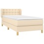 Cama box spring con colchón tela color crema 80x200 cm de , Camas y somieres - Ref: Foro24-3127082, Precio: 279,63 €, Descuen...