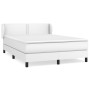 Cama box spring con colchón cuero sintético blanco 140x190 cm de , Camas y somieres - Ref: Foro24-3127248, Precio: 460,70 €, ...