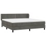 Cama box spring con colchón terciopelo gris oscuro 160x200 cm de , Camas y somieres - Ref: Foro24-3127440, Precio: 495,16 €, ...