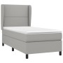 Box spring bed with light gray fabric mattress 80x200 cm by , Beds and slatted bases - Ref: Foro24-3127837, Price: 321,53 €, ...