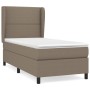 Box spring bed with taupe gray fabric mattress 90x190 cm by , Beds and slatted bases - Ref: Foro24-3127849, Price: 367,59 €, ...