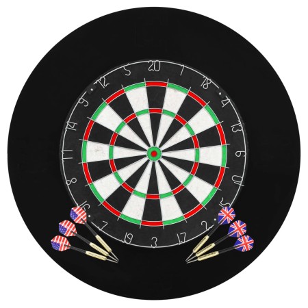 Professional sisal dartboard with 6 darts and edge by vidaXL, dart games - Ref: Foro24-91460, Price: 84,53 €, Discount: %