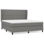 Box spring bed with dark gray fabric mattress 160x200 cm by , Beds and slatted bases - Ref: Foro24-3127894, Price: 549,68 €, ...