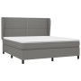 Box spring bed with dark gray fabric mattress 160x200 cm by , Beds and slatted bases - Ref: Foro24-3127894, Price: 549,68 €, ...