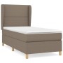 Box spring bed with taupe gray fabric mattress 90x200 cm by , Beds and slatted bases - Ref: Foro24-3128417, Price: 377,37 €, ...