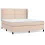 Box spring bed with cappuccino synthetic leather mattress 160x200cm by , Beds and slatted bases - Ref: Foro24-3128984, Price:...