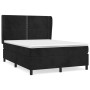 Box spring bed with black velvet mattress 140x190 cm by , Beds and slatted bases - Ref: Foro24-3129149, Price: 482,99 €, Disc...