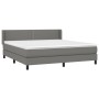 Cama box spring con colchón tela gris oscuro 180x200 cm de , Camas y somieres - Ref: Foro24-3129650, Precio: 519,99 €, Descue...