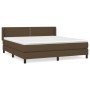 Box spring bed with dark brown fabric mattress 160x200 cm by , Beds and slatted bases - Ref: Foro24-3129644, Price: 492,72 €,...