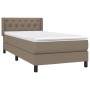 Box spring bed with taupe gray fabric mattress 80x200 cm by , Beds and slatted bases - Ref: Foro24-3129909, Price: 303,52 €, ...