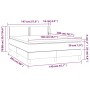 Box spring bed with black velvet mattress 140x200 cm by , Beds and slatted bases - Ref: Foro24-3130903, Price: 420,99 €, Disc...