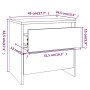 Schwarzer Nachttisch aus Holzwerkstoff, 45 x 34,5 x 44,5 cm von vidaXL, Nachttische - Ref: Foro24-809847, Preis: 48,23 €, Rab...