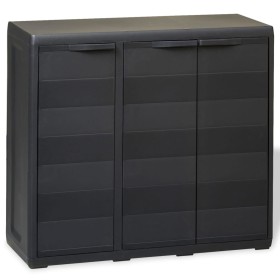 Garden cabinet with 2 shelves black by vidaXL, Lockers and storage cabinets - Ref: Foro24-43704, Price: 128,21 €, Discount: %