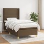 Cama box spring con colchón tela marrón oscuro 80x200 cm de , Camas y somieres - Ref: Foro24-3131868, Precio: 315,77 €, Descu...