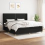 Cama box spring con colchón tela negro 200x200 cm de , Camas y somieres - Ref: Foro24-3131939, Precio: 703,87 €, Descuento: %