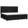 Cama box spring con colchón tela negro 200x200 cm de , Camas y somieres - Ref: Foro24-3131939, Precio: 703,87 €, Descuento: %