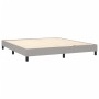 Box spring bed mattress and LED lights light gray fabric 160x200 cm by , Beds and slatted bases - Ref: Foro24-3133085, Price:...