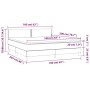 Box spring bed mattress and LED lights light gray fabric 160x200 cm by , Beds and slatted bases - Ref: Foro24-3133085, Price:...