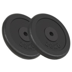 Cast iron weight plates 2 pcs 2x20 kg by vidaXL, free weight - Ref: Foro24-91397, Price: 133,99 €, Discount: %