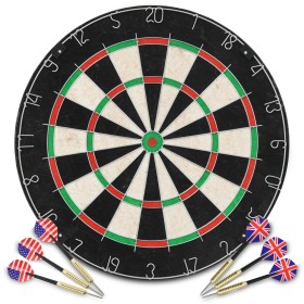 Professional sisal target with 6 darts by vidaXL, dart games - Ref: Foro24-91459, Price: 61,82 €, Discount: %