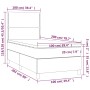 Cama box spring colchón y LED terciopelo rosa 100x200 cm de , Camas y somieres - Ref: Foro24-3136052, Precio: 355,44 €, Descu...