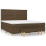 Box spring bed with dark brown fabric mattress 180x200 cm by , Beds and slatted bases - Ref: Foro24-3137096, Price: 637,28 €,...