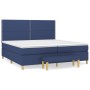 Cama box spring con colchón tela azul 200x200 cm de , Camas y somieres - Ref: Foro24-3137107, Precio: 740,02 €, Descuento: %