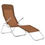 Folding sun loungers, 2 units, gray taupe textilene by vidaXL, Loungers - Ref: Foro24-44341, Price: 100,81 €, Discount: %