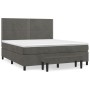 Cama box spring con colchón terciopelo gris oscuro 160x200 cm de , Camas y somieres - Ref: Foro24-3137792, Precio: 593,03 €, ...