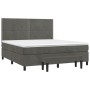 Cama box spring con colchón terciopelo gris oscuro 160x200 cm de , Camas y somieres - Ref: Foro24-3137792, Precio: 593,03 €, ...