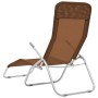 Folding sun loungers, 2 units, gray taupe textilene by vidaXL, Loungers - Ref: Foro24-44341, Price: 100,81 €, Discount: %