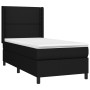 Boxspringbettmatratze und LED-Leuchten aus schwarzem Stoff 90x190 cm von , Betten und Lattenroste - Ref: Foro24-3138199, Prei...