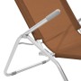 Folding sun loungers, 2 units, gray taupe textilene by vidaXL, Loungers - Ref: Foro24-44341, Price: 100,81 €, Discount: %